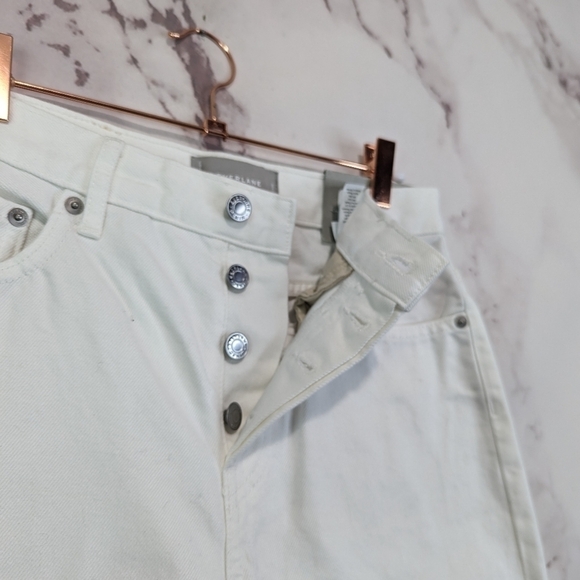 Everlane Jeans Button Fly 90s Cheeky Straight Leg High Rise White Bone Reg - Picture 10 of 13